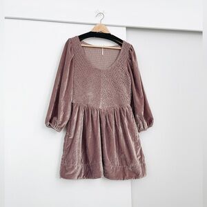 NWOT Free People Farrier Velvet Mini Dress Size Small